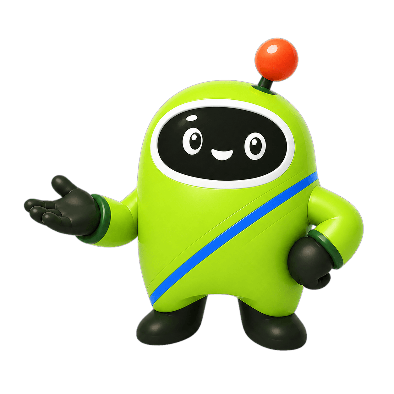 Hubly robot presenting a recommendation
